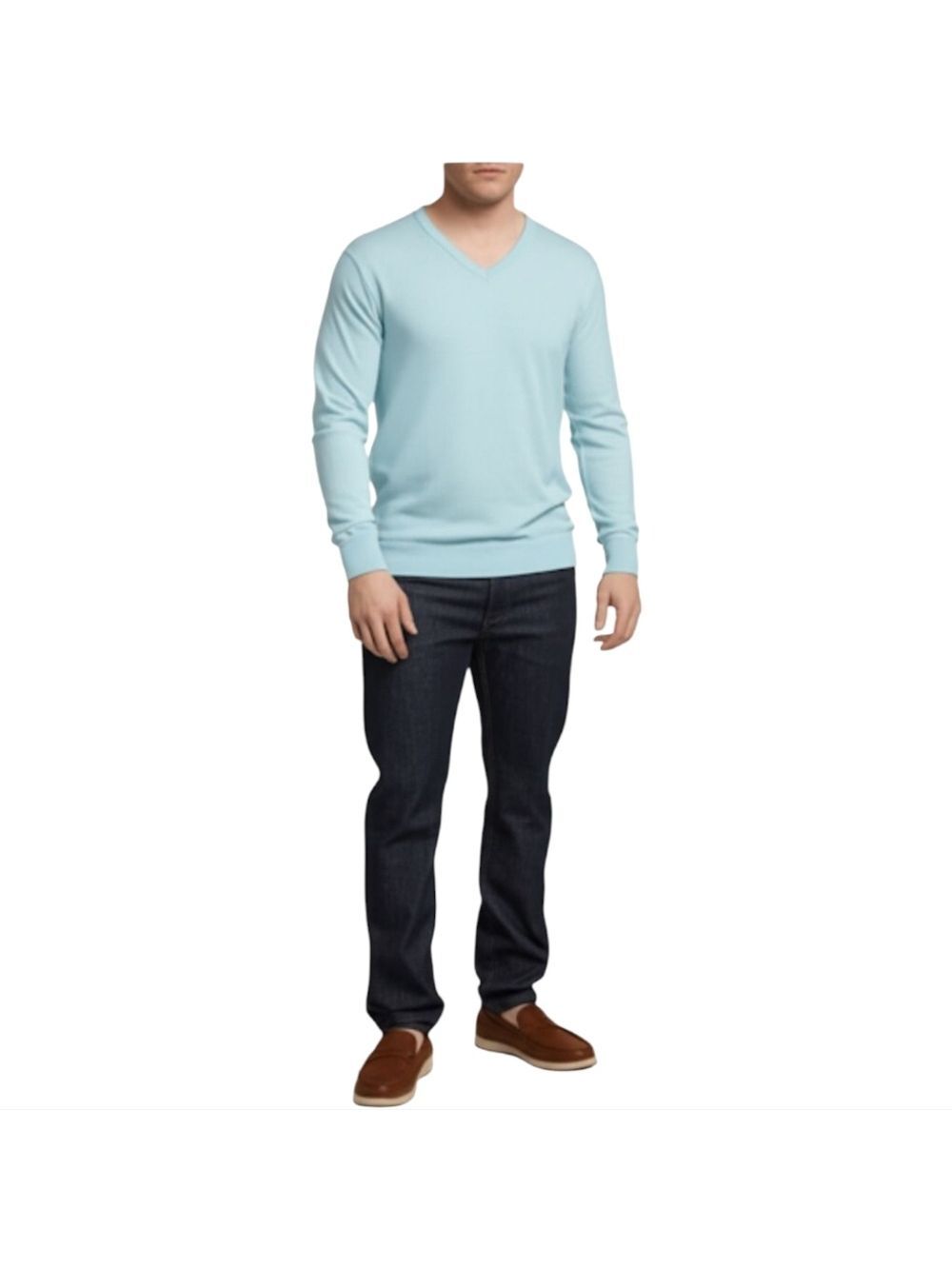 Tommy Bahama Teal Silk & Cotton V Neck Sweater Size Large Versatile